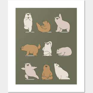 Bear Yoga Posters and Art